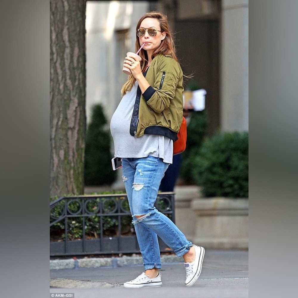Current Elliot x Hatch Maternity Boyfriend Jeans with side elastic